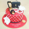 Красный торт "Кутюр" с аксессуарами от Chanel ТЖ193