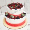 Свадебный торт с ягодами и эвкалиптом СТ010