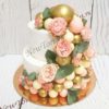 Торт "Французское очарование" с шарами и цветами  СТ007
