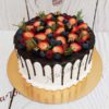 Торт шоколадные сердечки и ягоды ТЯ012
