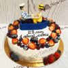 Торт на юбилей свадьбы с ягодами СТ059