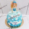 Торт кукла Эльза без мастики МТ134