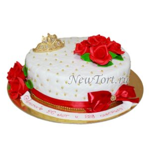 Торт розы и корона для женщин ТЖ482