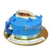 Торт на крещения с лентой МТ423