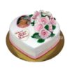 Торт на день рождения мамы с фотографией и цветами ТЖ507