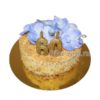 Голый торт с цветами на юбилей