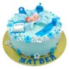 Голубой торт на рождение ТГ013