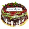 Торт с ягодами и логотипом