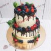 Открытый свадебный торт "Chokoberry" с ягодами и потеками СТ305