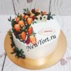 Торт "С любовью" с ягодами и золотым декором ТЖ249