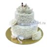 Свадебный торт с лебедями СТ123