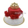 Торт корона с красными розами