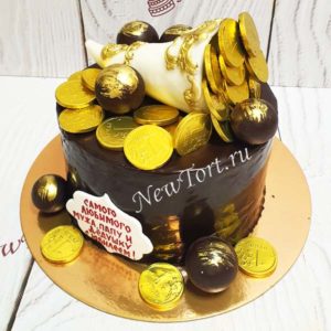 Торт рог изобилия с монетами ТМ346