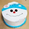 Новогодний торт снеговик