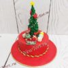 Новогодний торт "Подарки под ёлкой" с мастикой НТ127