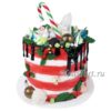 Новогодний торт "Сладость" со сладкими украшениями НТ062