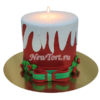 Новогодний торт "Рождественская свеча" с мастикой НТ167