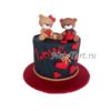 Торт с двумя мишками для влюбленных ВТ036