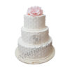 Свадебный торт Розы и бусинки СТ227