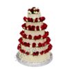 Большой свадебный торт Живые розы СТ531
