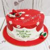 Новогодний торт "Зимние ягоды" с мастикой НТ131