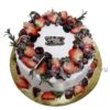 Новогодний торт "Ягоды под снегом" с украшением  НТ136