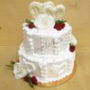 Свадебный торт - снежные сердечки СТ452