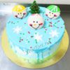 Новогодний торт "Смайлики" с фигурками и потеками НТ068