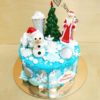 Торт Дед мороз и снеговик cо сладостями НТ033