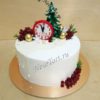 Новогодний торт "Почти 12" с фигурками часов и елочки НТ058