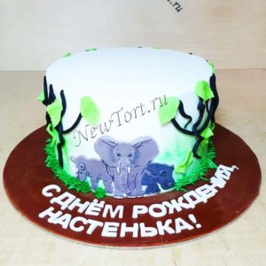 Торт с аппликациями животных ТД287