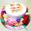 Торт - лисичка с цветами