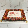 Корпоративный торт с ягодный и потеками