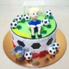 Торт маленький футболист и мячики ТС052