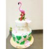 Торт фламинго с цветами ТЖ381