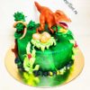 Торт с динозавром и яйцами МТ053
