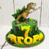 Торт динозавры и цифра ТД252