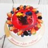 Торт с Леди Баг с фотопечатью и ягодами МТ245