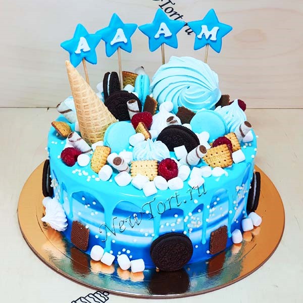 Как украсить торт на день рождения мальчику