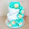 Свадебный торт с цветами СТ330