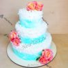 Свадебный торт с цветами СТ318