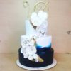 Свадебный торт с инициалами СТ317