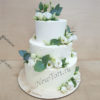 Свадебный торт с цветами СТ341