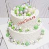 Свадебный торт с шарами СТ304