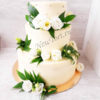Свадебный торт с цветами СТ309