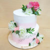 Свадебный торт с живыми цветами СТ369