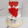 Свадебный торт с сердечками СТ364