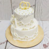 Свадебный торт кольца и бусинки СТ363