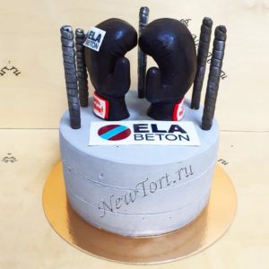 Корпоративный торт с боксерскими перчатками