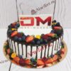 Корпоративный торт с логотипом и ягодами